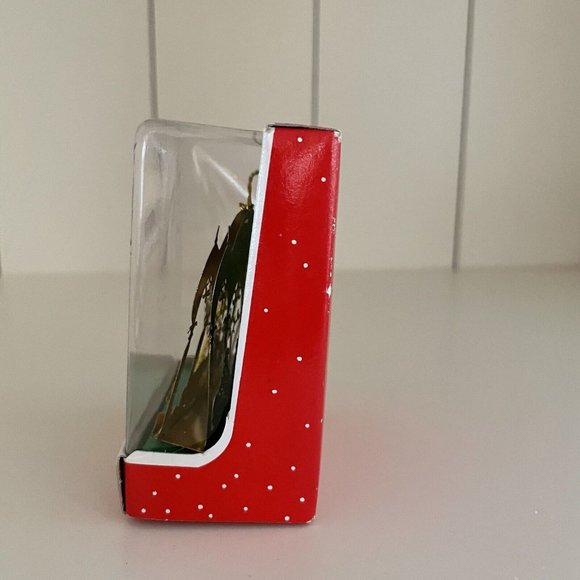 Gold Christmas Ornament Fantasy Decor Vintage Manger Scene North Star Angels - Picture 5 of 8